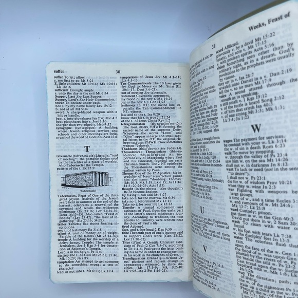 Holy Bible KIng James Version Dictionary Concordance Red Letter Edition 1970 - Picture 9 of 13